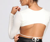 Open Back Ruched Crop Top