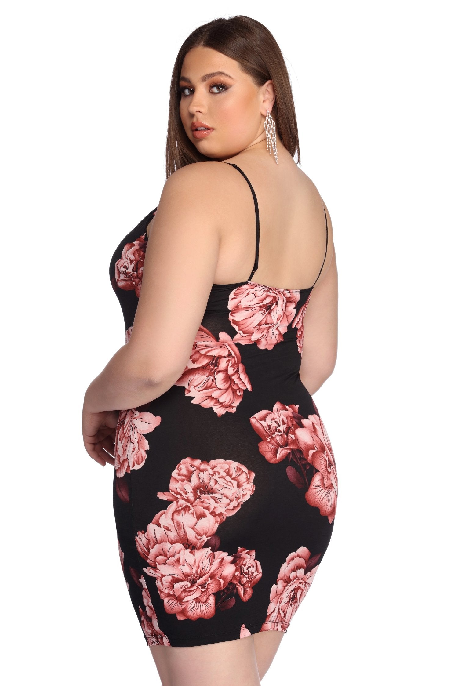 Plus Floral Fascination Midi Dress