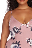 Plus Flow With Floral Midi Dress
