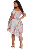 Plus Spring Into Floral Skater Dress