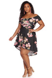 Plus Spring Into Floral Skater Dress