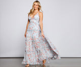 Quinn Formal Floral Ruffled A-Line Dress