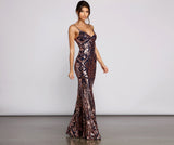 Rainn – Formales, ärmelloses Paillettenkleid