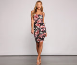Romantisches Beauty-Midikleid mit Blumenmuster