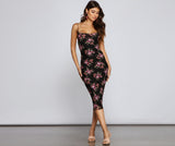 Romantic Vibes – Midikleid aus geblümtem Netzstoff