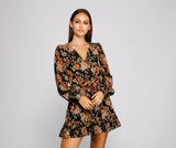 Romantisches Skaterkleid mit Rüschen und Blumenmuster