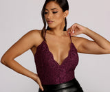 Stunna-Bodysuit aus gewellter Spitze