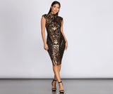 Sequin Diva Midi Dress