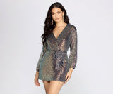 Mini-Wickelkleid „Sequin Dreams“