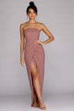 Serena Strapless Wrap Gown