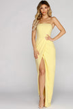 Serena Strapless Wrap Gown