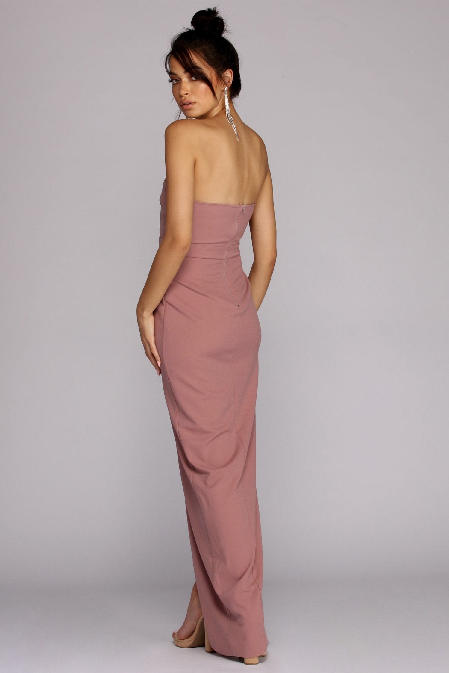 Serena Strapless Wrap Gown