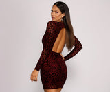 So Fierce – Minikleid aus Samt mit Ausbrennermuster und Leopardenmuster