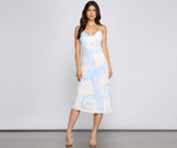 Splash Of Style – Midikleid mit Batikmuster
