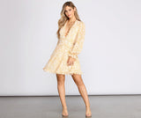 Spring Fling Floral Chiffon Ruffle Dress