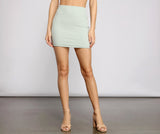 Stylish And Smocked Mini Skirt