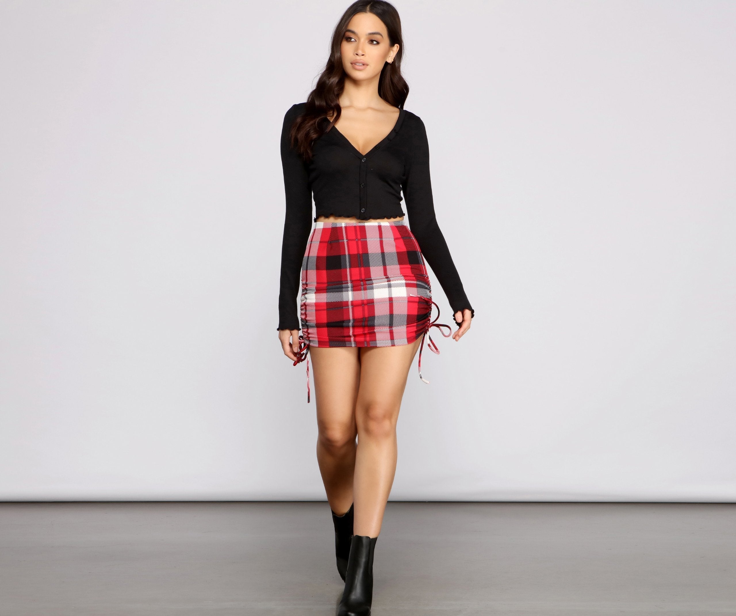 Stylish Babe Plaid Mini Skirt