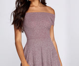 Total Twirl Glitter Skater Dress