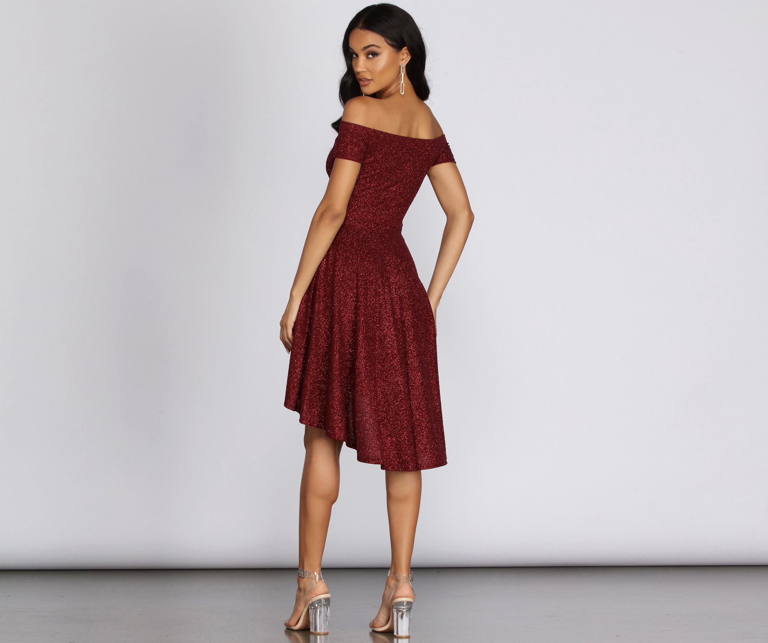 Total Twirl Glitter Skater Dress