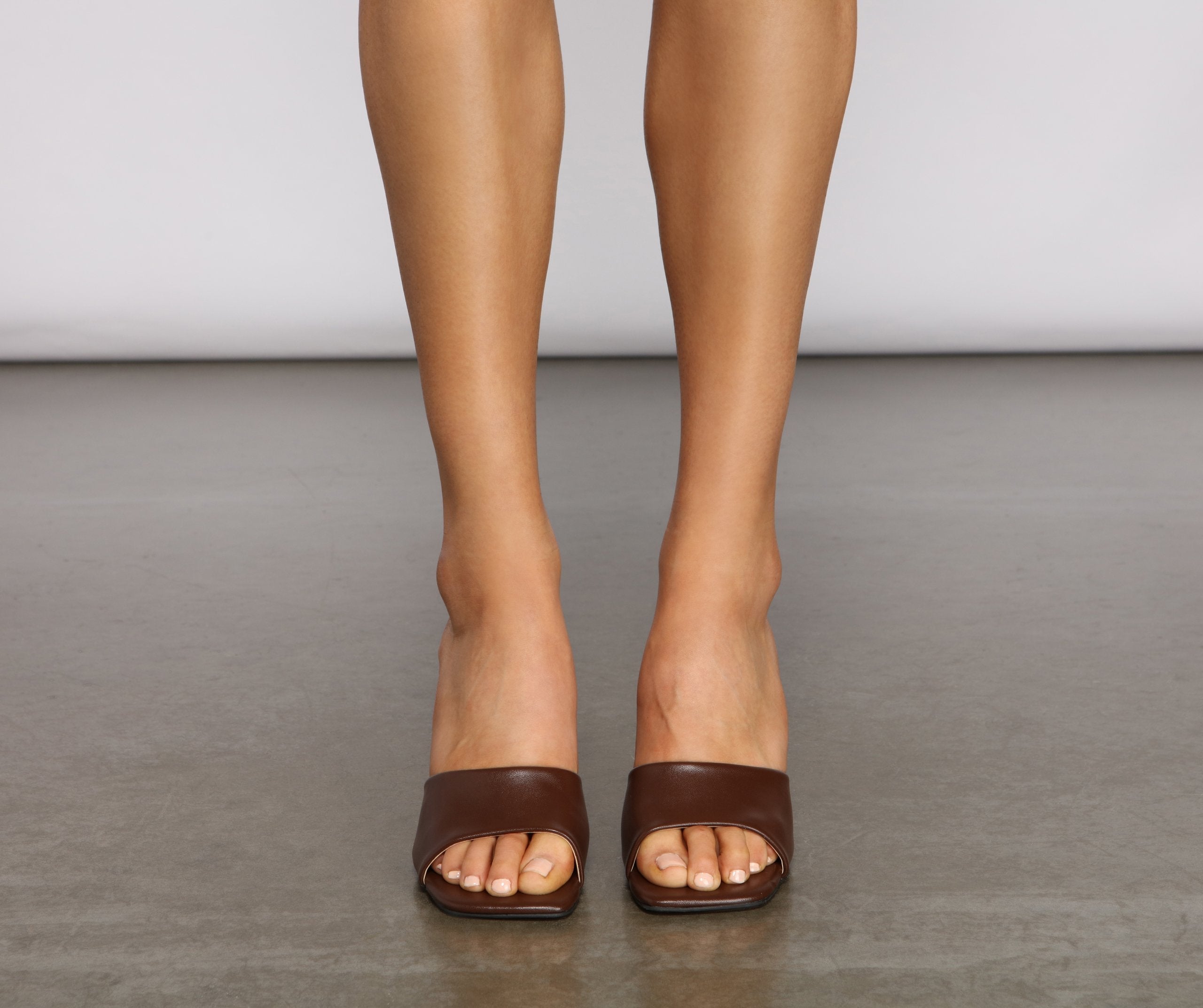 Trendy Basic Square Toe Mules