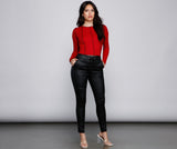 Trendy High Waist Lattice Pants