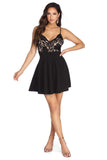 Two Tone Lace Skater Dress