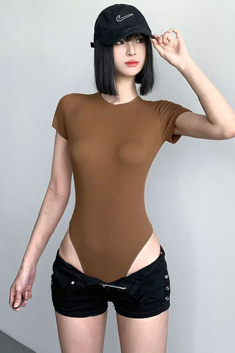 Short Sleeve Tight Bodysuit