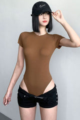 Short Sleeve Tight Bodysuit