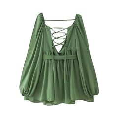 Mesh Wrap Mini Dress