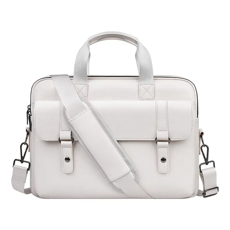16 Inch PU Leather Laptop Briefcase
