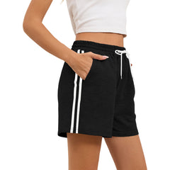 Striped Casual Sweat Shorts
