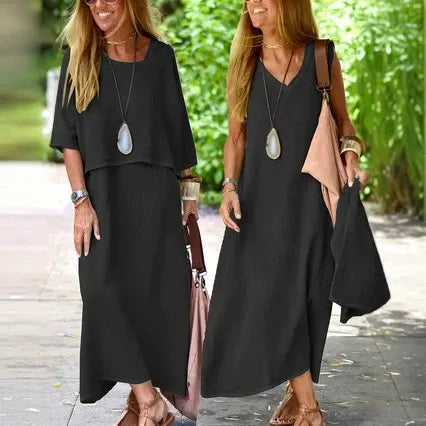 Maxi Dress Elegant Two-Piece Set