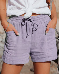 High Waist Wide Leg Casual Shorts