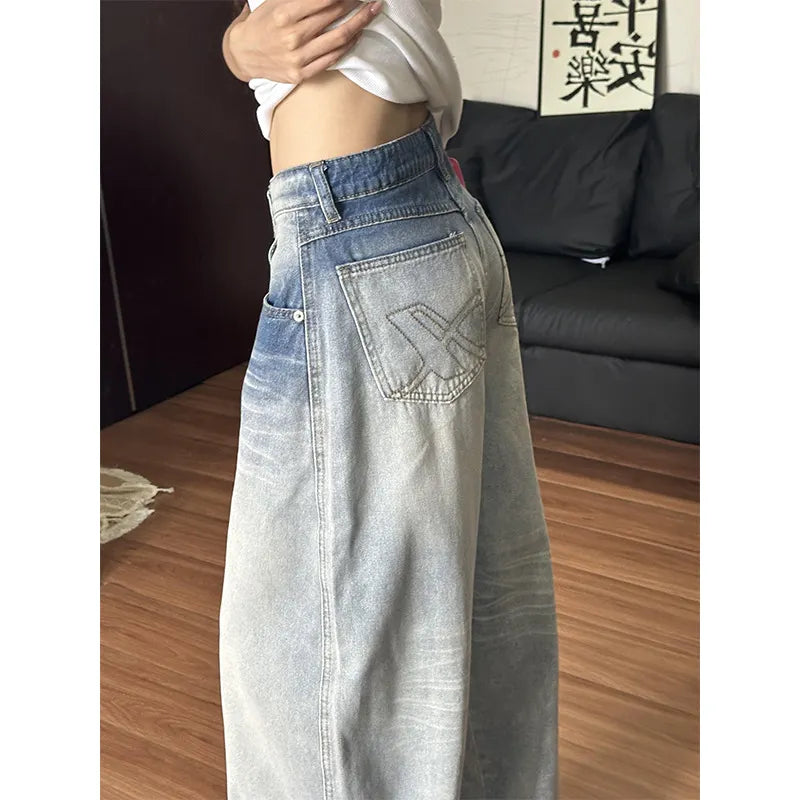 Gradient Wash Baggy Jeans