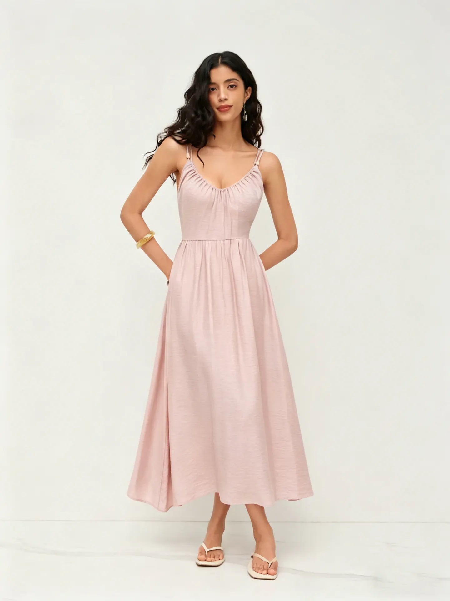 Spaghetti Strap Midi Dress
