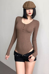 Long Sleeve Bodycon Bodysuit Swimsuit