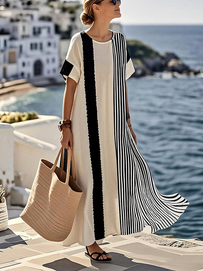 Striped Maxi T-Shirt Dress
