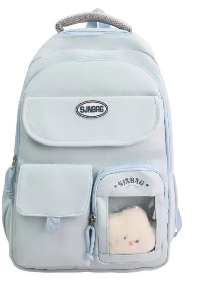 Student Teen Unisex Flip Top Nylon Youth Campus Backpack