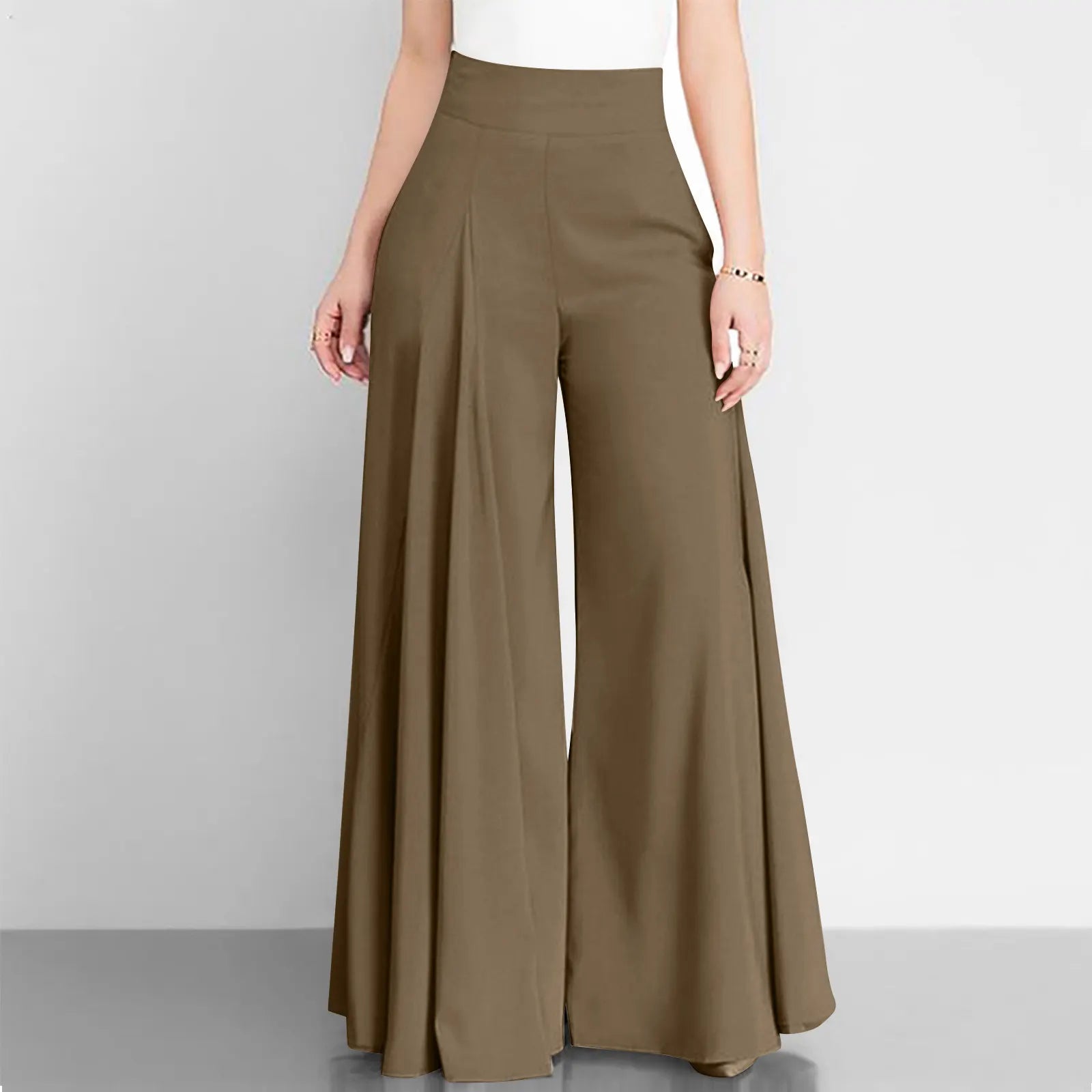 High Waisted Flowy Wide Leg Pants