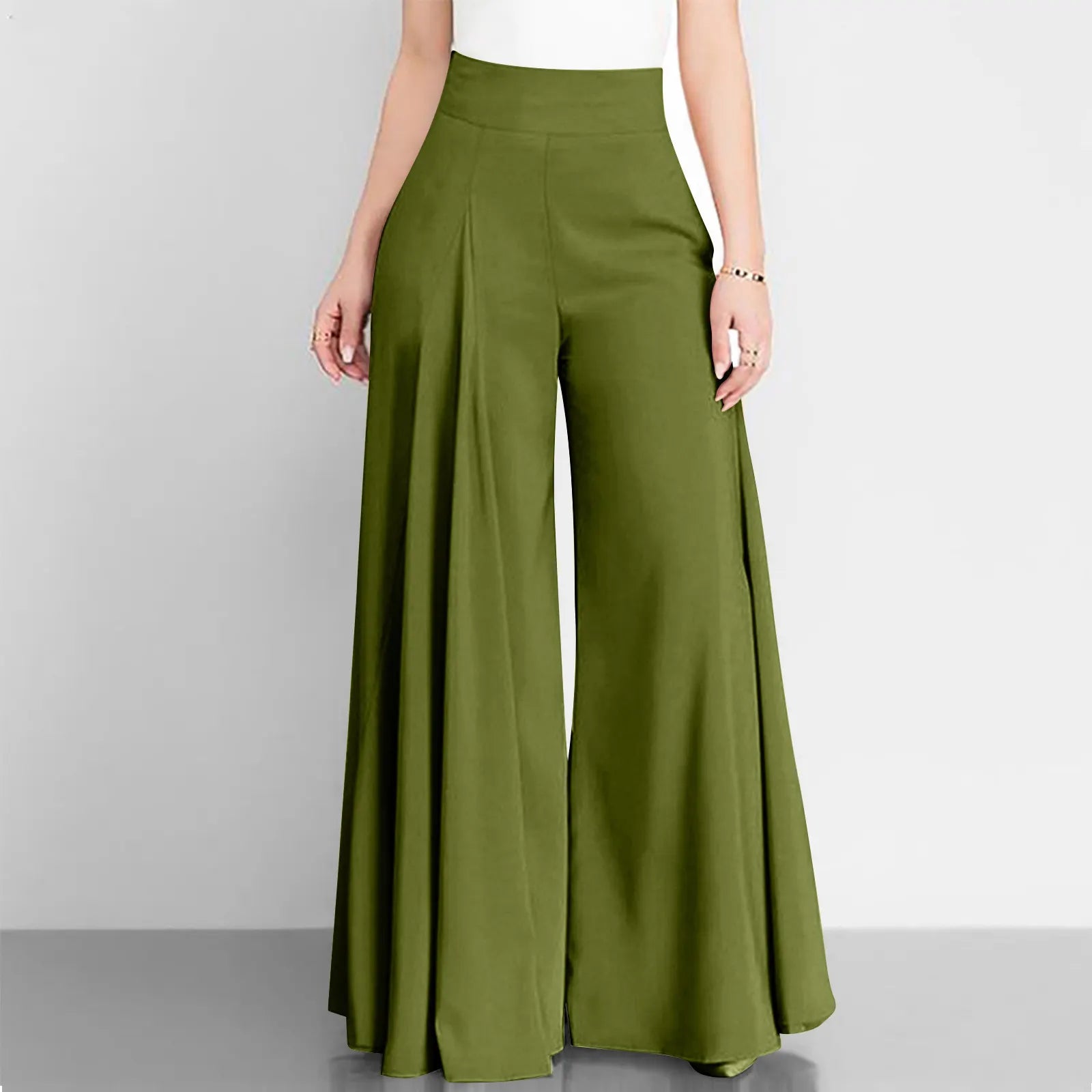 High Waisted Flowy Wide Leg Pants