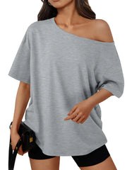 Off-Shoulder Oversized T-Shirt