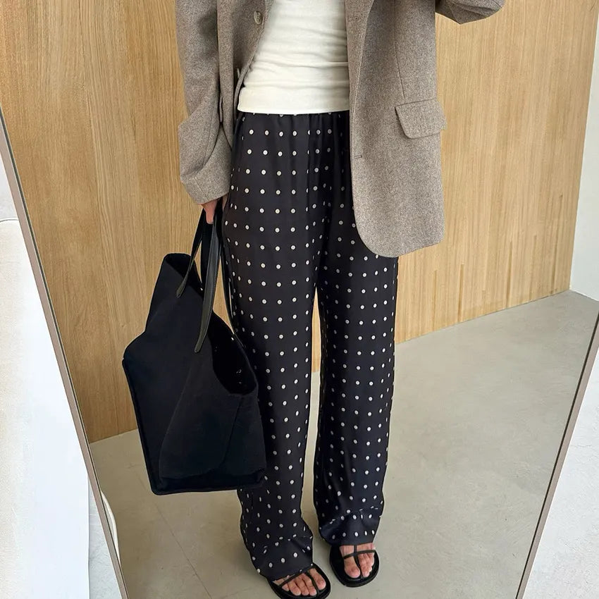 Polka Dot Wide Leg Pants