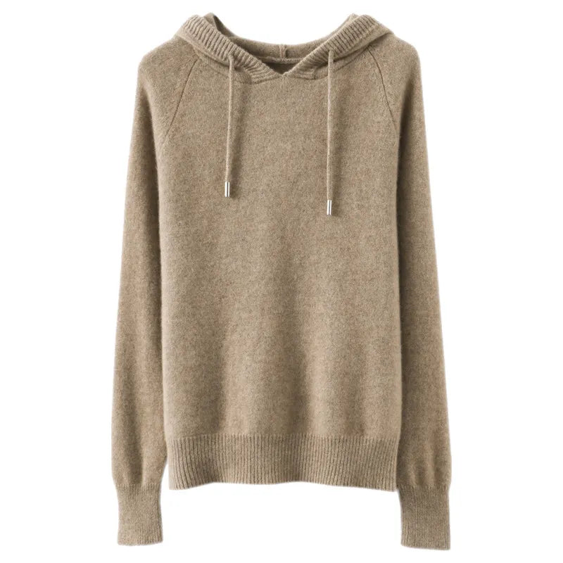 Hooded Knit Pullover Sweater