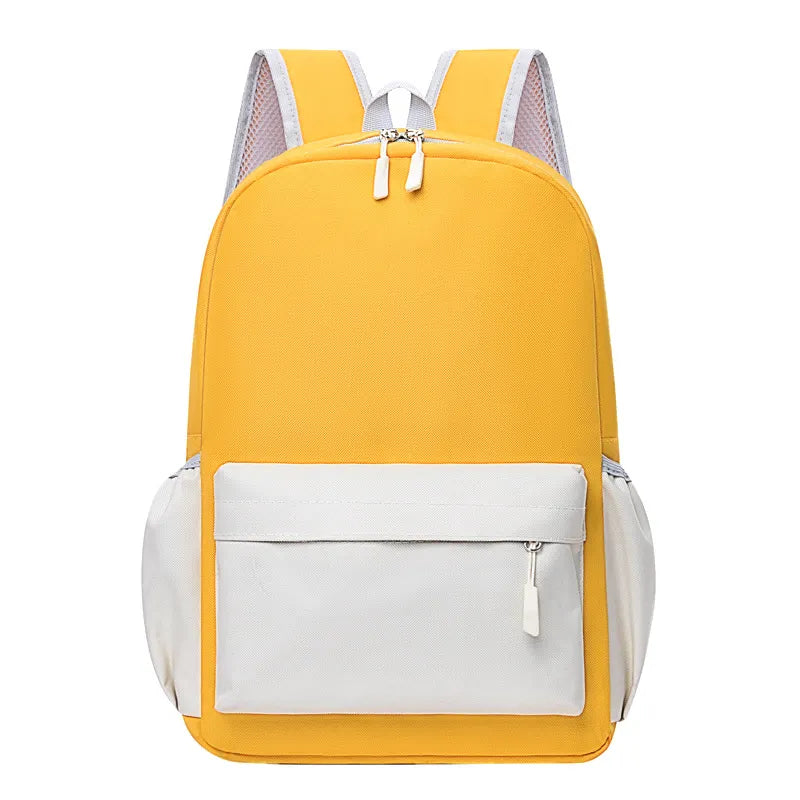 School Backpack Student Teen Kids Color Block Ultra Light Kids School Bag