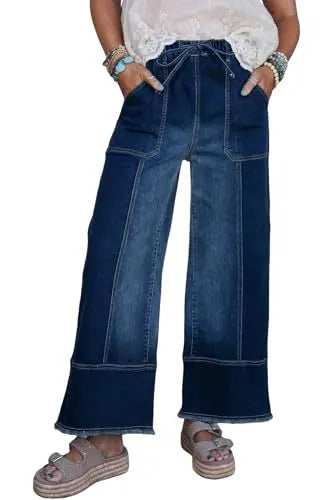 High Waist Loose Cropped Jeans