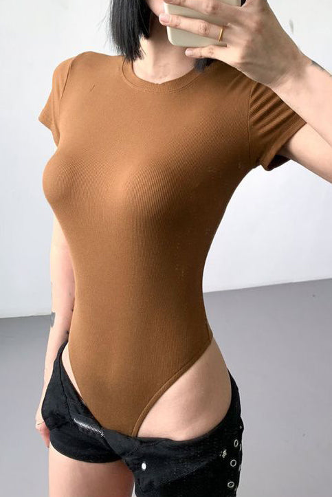 Short Sleeve Tight Bodysuit