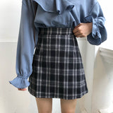 Trendy Babe Plaid Mini Skirt