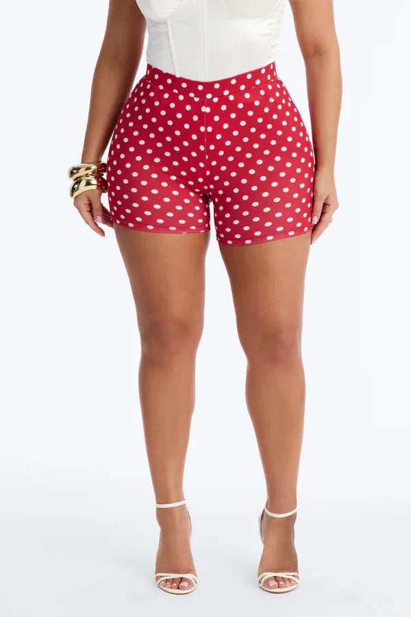 Polka Dot Halter Cutout Crop Top & Capri Pants Two Piece Set