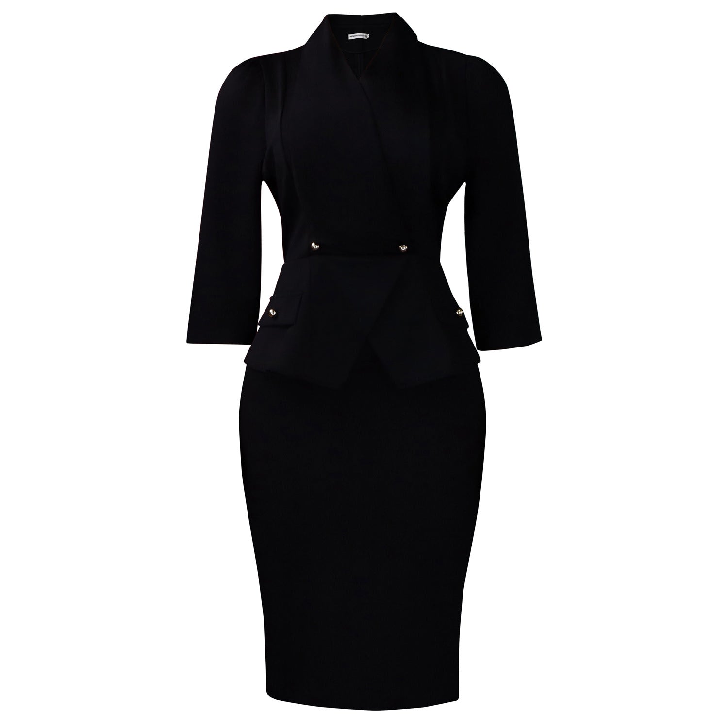 Belted Blazer-Style Bodycon Midi Dress