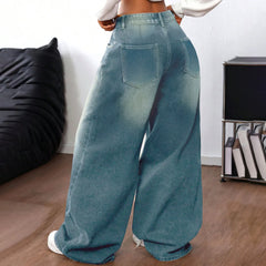 High Waisted Wide Leg Baggy Jeans